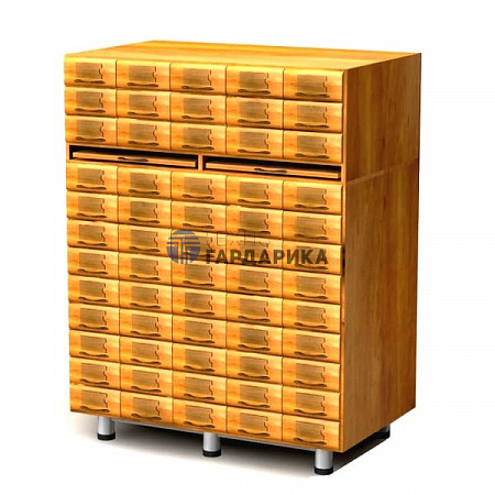 Шкаф каталожный, 3-модульный 60 ящиков (12х5), на опорах h238мм МДФ Шкаф каталожный, 3-модульный 60 ящиков (12х5), на опорах h238мм МДФ