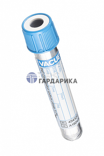 Пробирка вакуумная для коагулологических исследований 4.5мл Пробирка вакуумная для коагулологических исследований 4.5мл