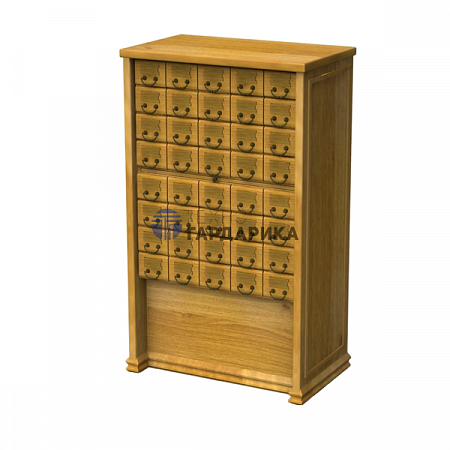 Шкаф каталожный 40 ящиков 926х540х1600Н (серия Классика) Шкаф каталожный 40 ящиков 926х540х1600Н (серия Классика)